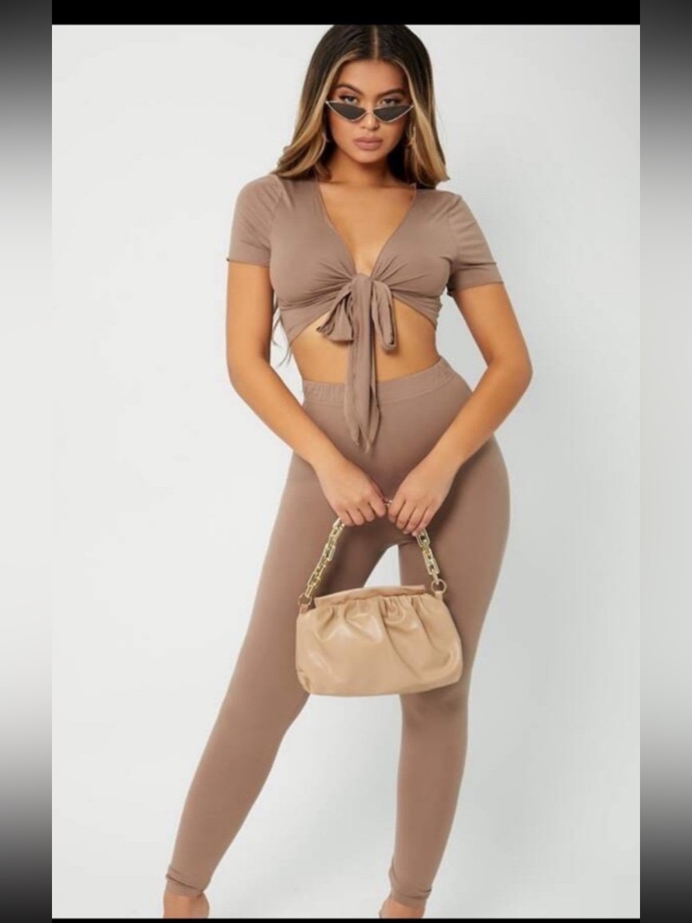 SHEIN Crop Top and Leggings Set
